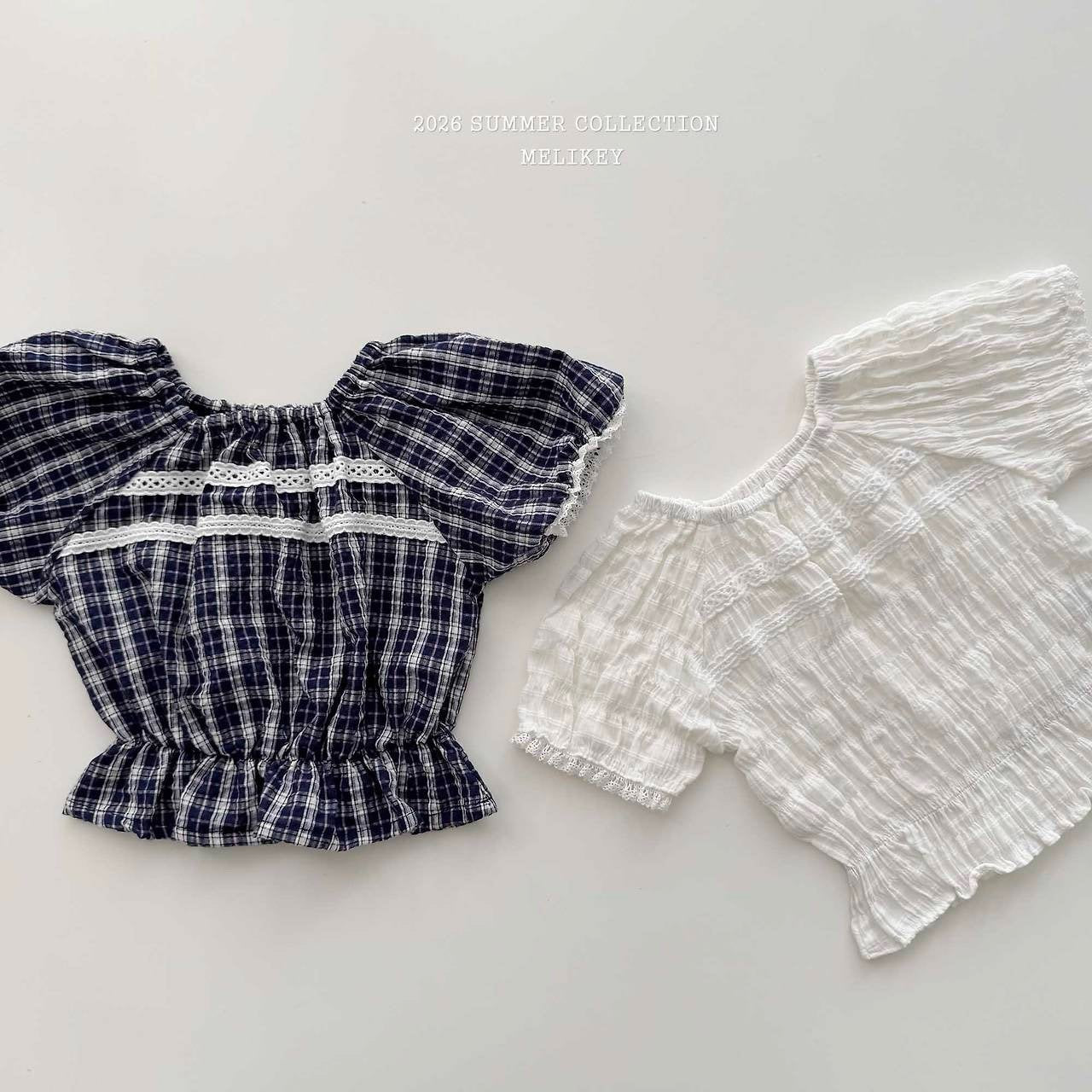 ［Melikey］Vivi lace puff blouse