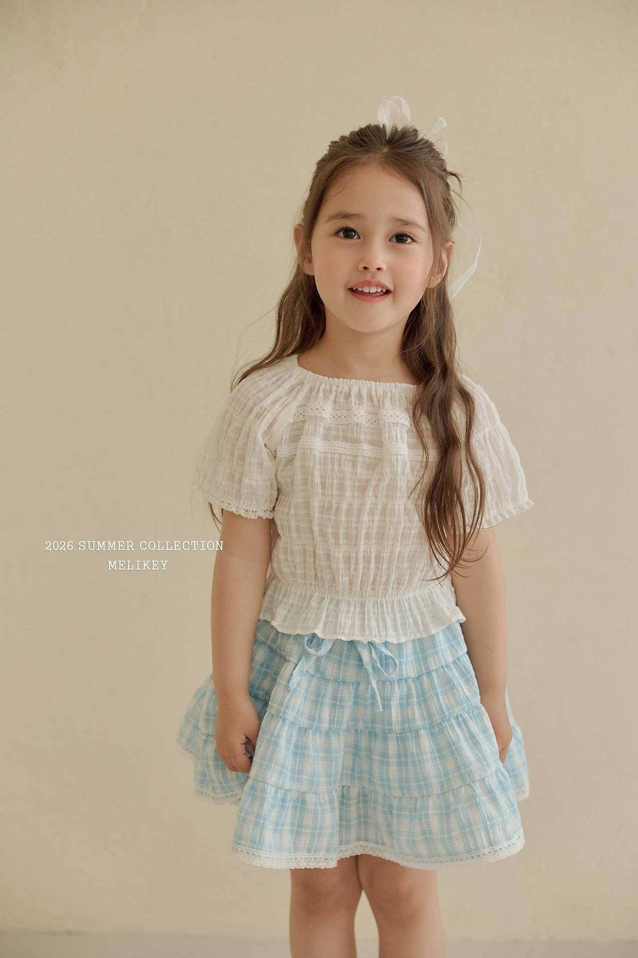 ［Melikey］Vivi lace puff blouse