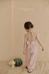 ［Melikey］Jelly flower halter neck tops