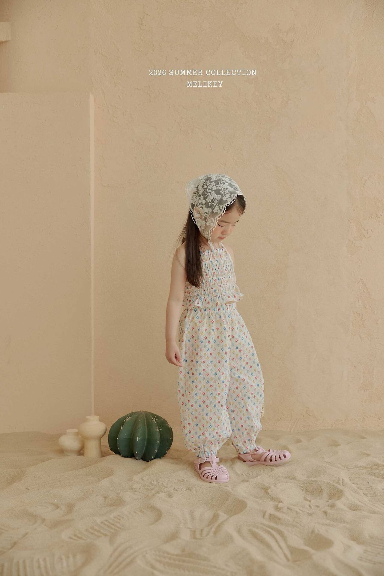 ［Melikey］Jelly flower halter neck tops