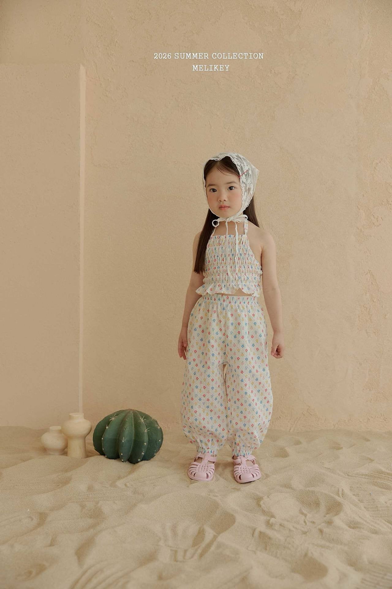 ［Melikey］Jelly flower halter neck tops