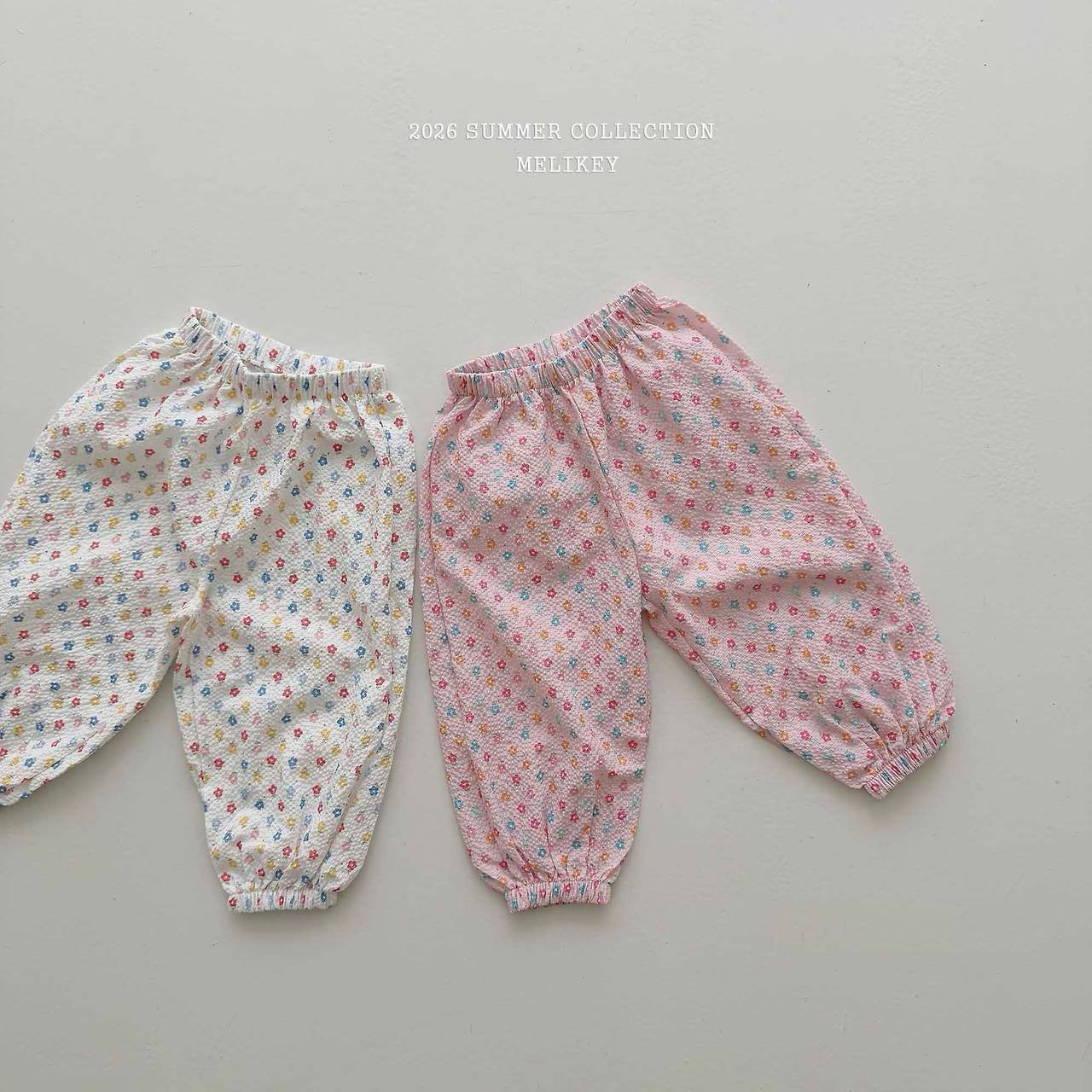 ［Melikey］Jelly flower jpgger pants