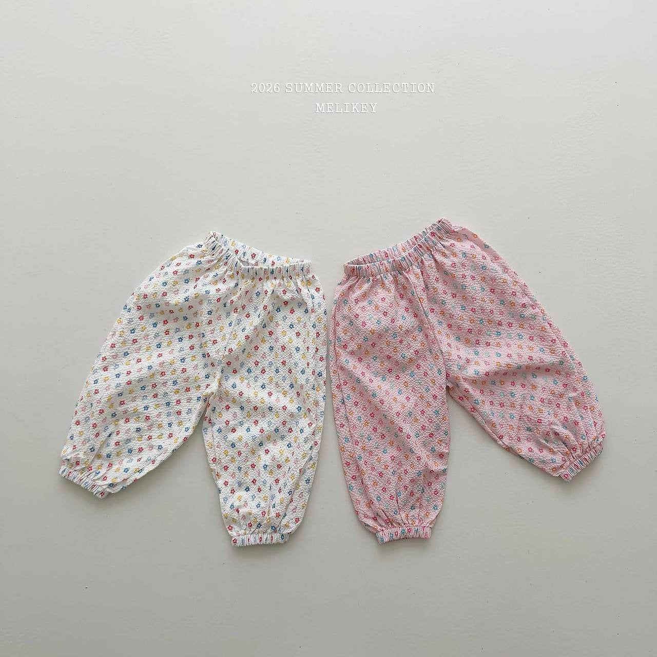 ［Melikey］Jelly flower jpgger pants