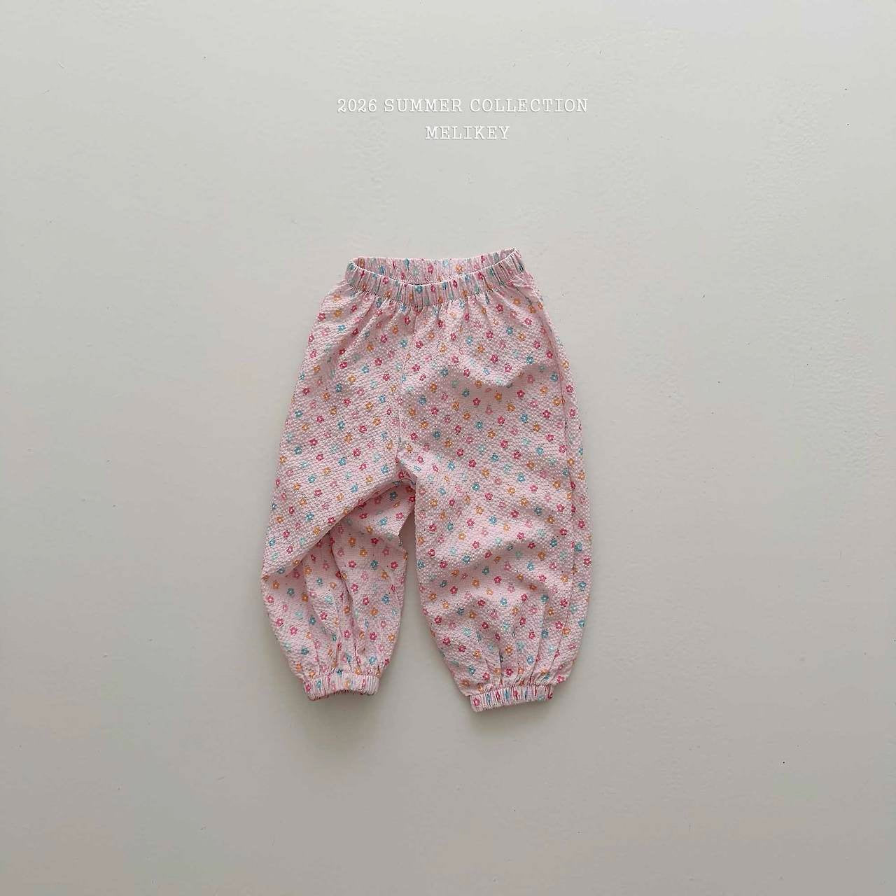 ［Melikey］Jelly flower jpgger pants