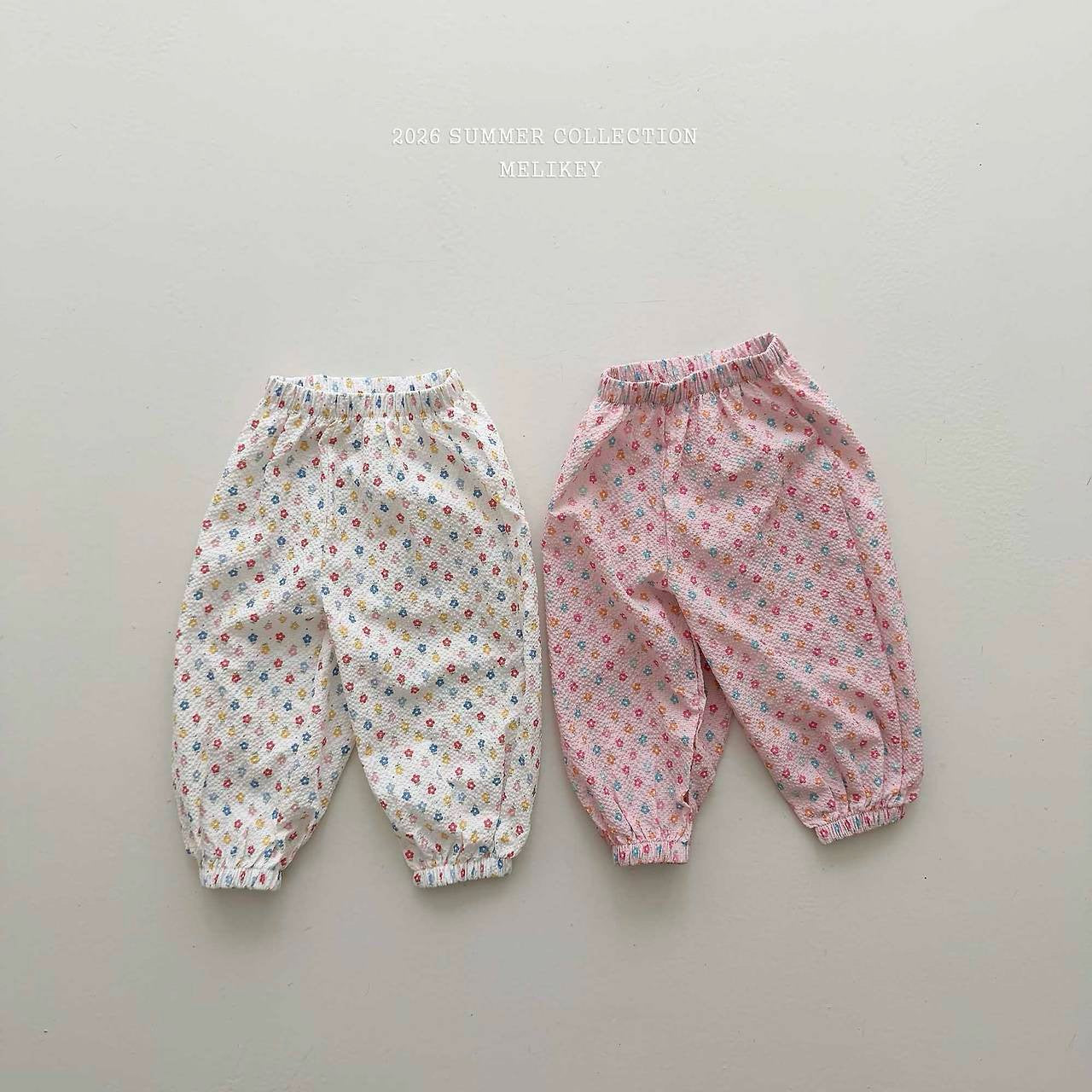 ［Melikey］Jelly flower jpgger pants