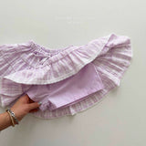 ［Melikey］Pocari check cancan skirt