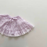 ［Melikey］Pocari check cancan skirt