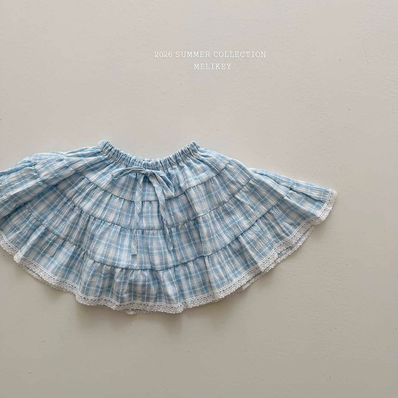 ［Melikey］Pocari check cancan skirt
