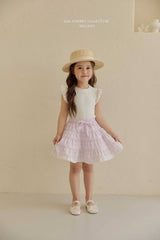 ［Melikey］Pocari check cancan skirt