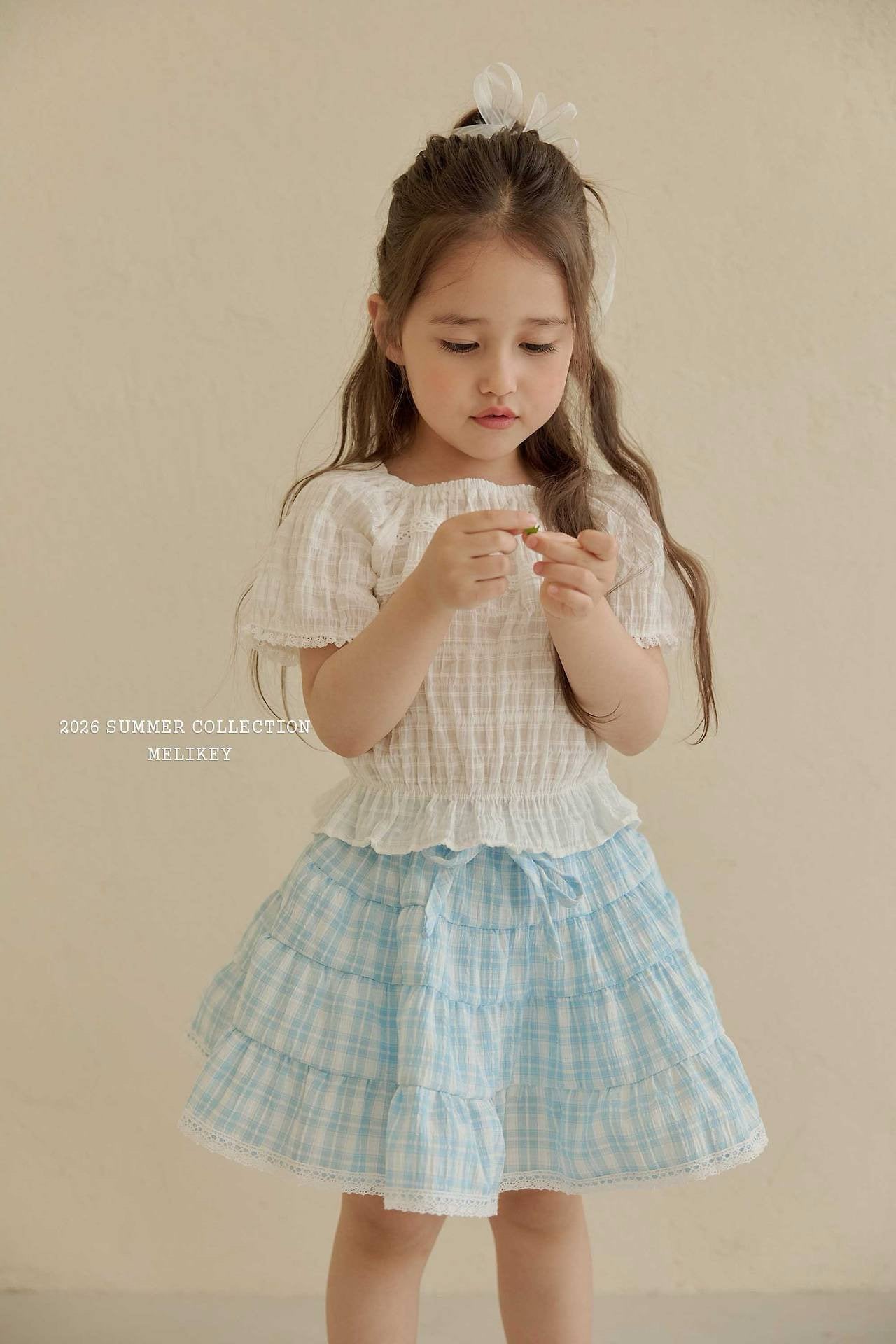 ［Melikey］Pocari check cancan skirt