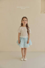 ［Melikey］Pocari check cancan skirt