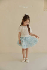 ［Melikey］Pocari check cancan skirt