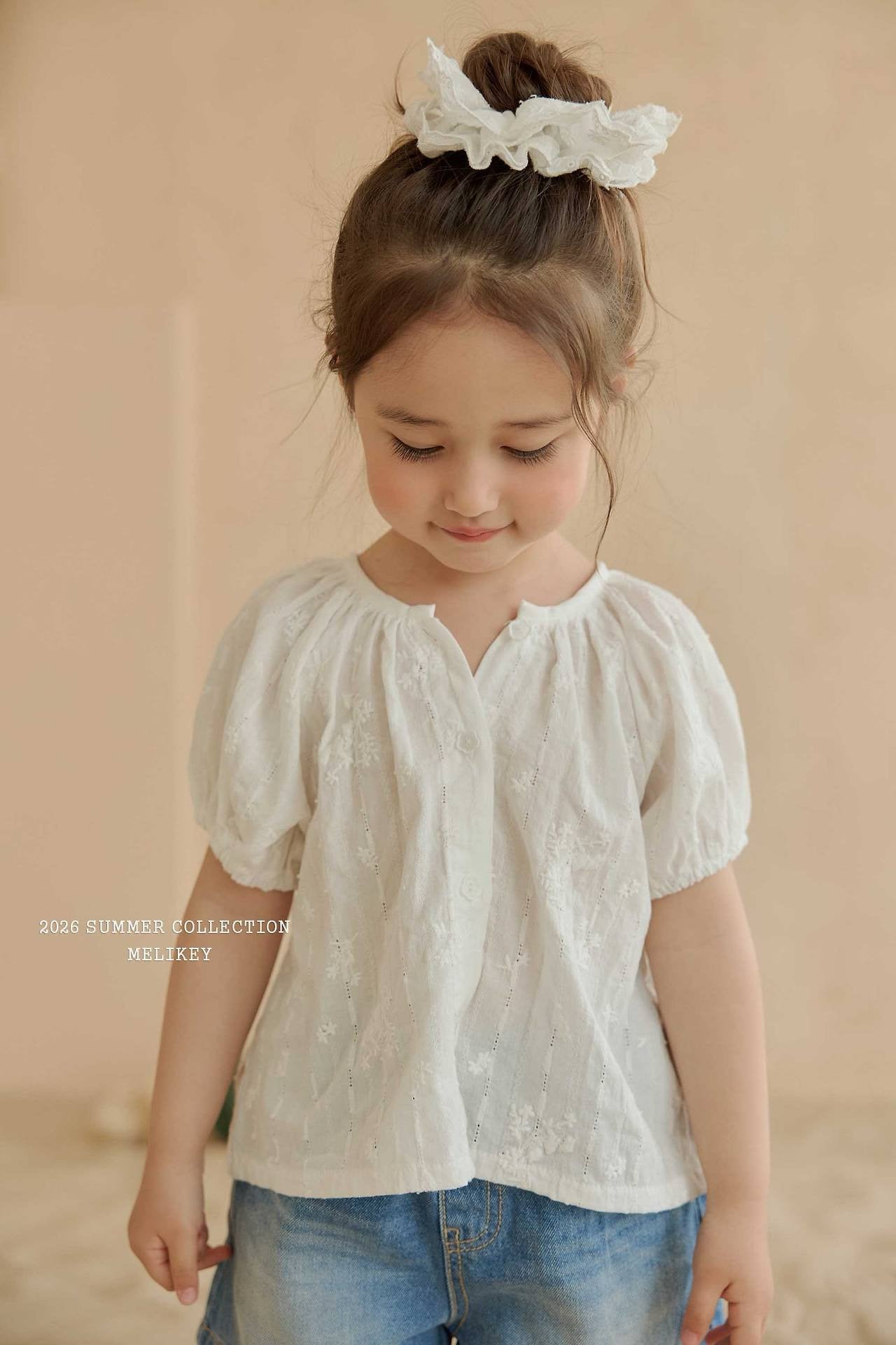 ［Melikey］Sugar shirring blouse
