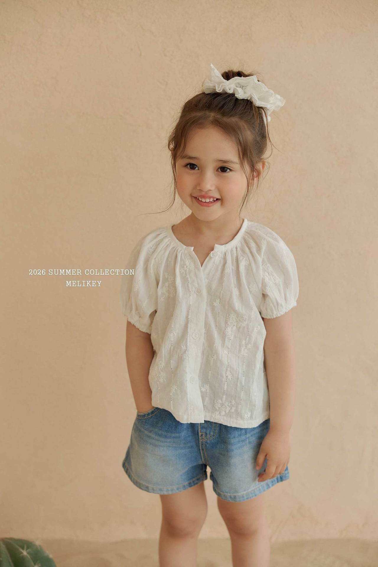 ［Melikey］Sugar shirring blouse