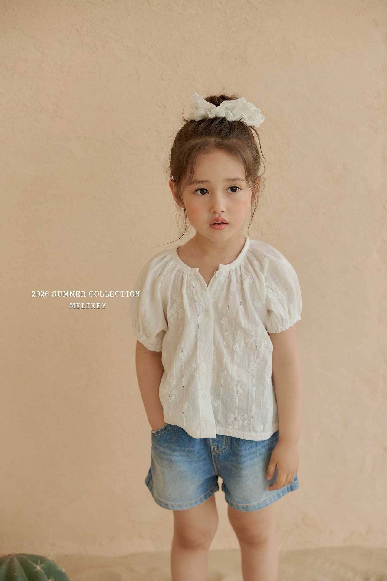 ［Melikey］Sugar shirring blouse