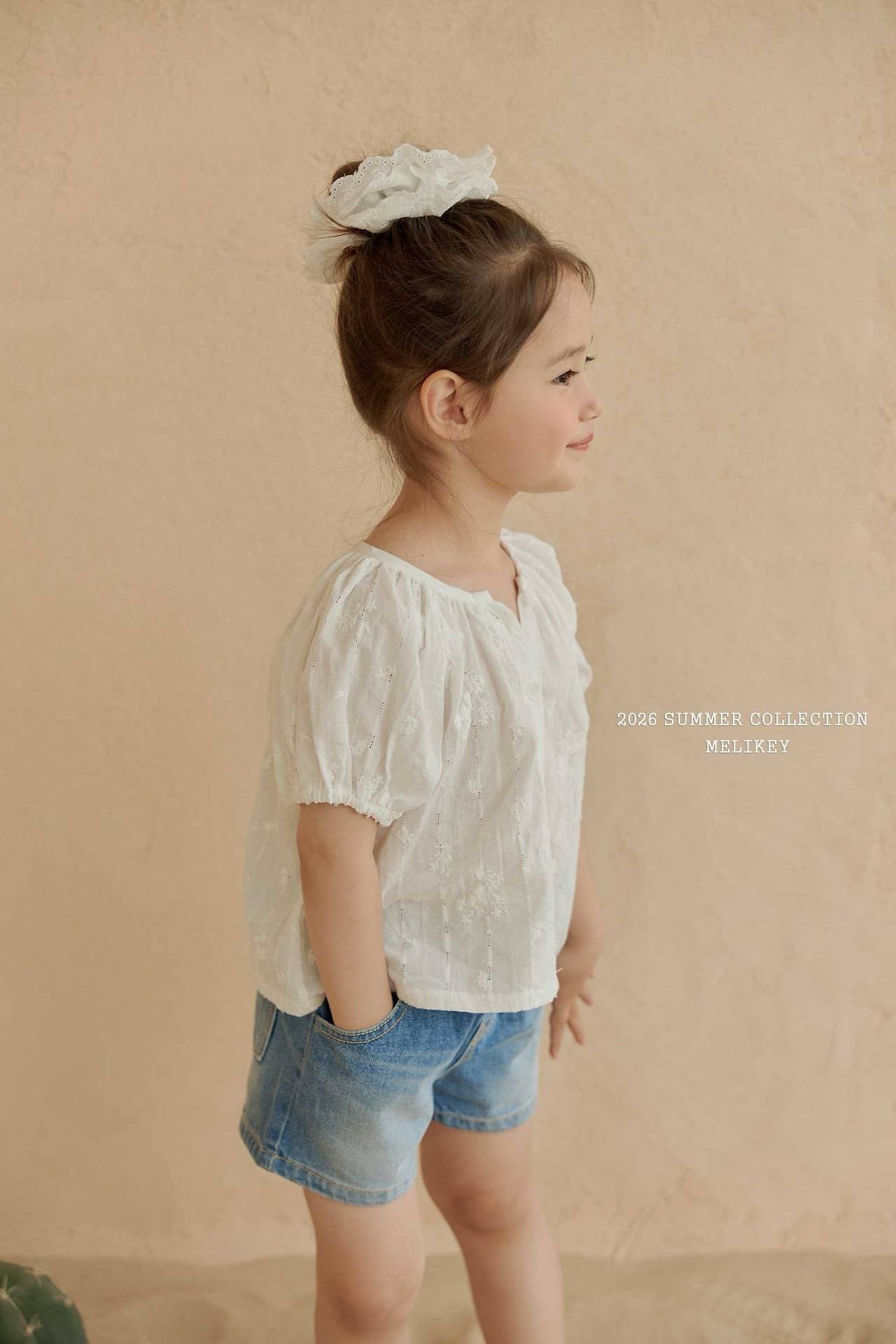 ［Melikey］Sugar shirring blouse