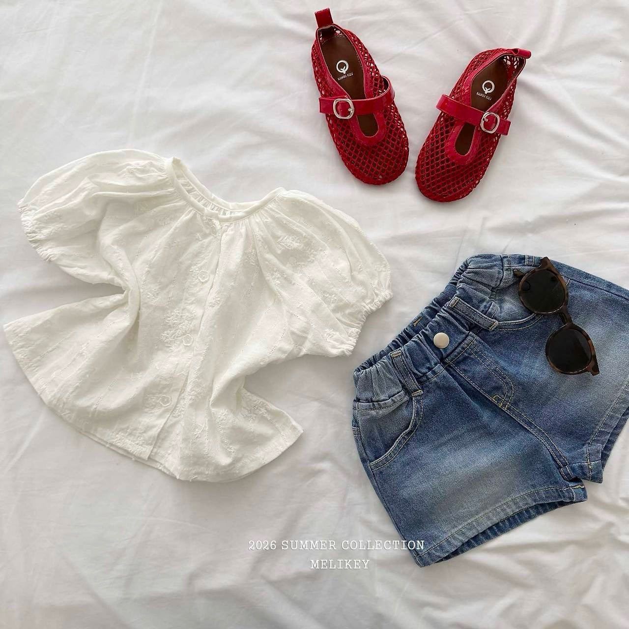 ［Melikey］Brush denim short pants