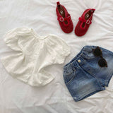［Melikey］Brush denim short pants