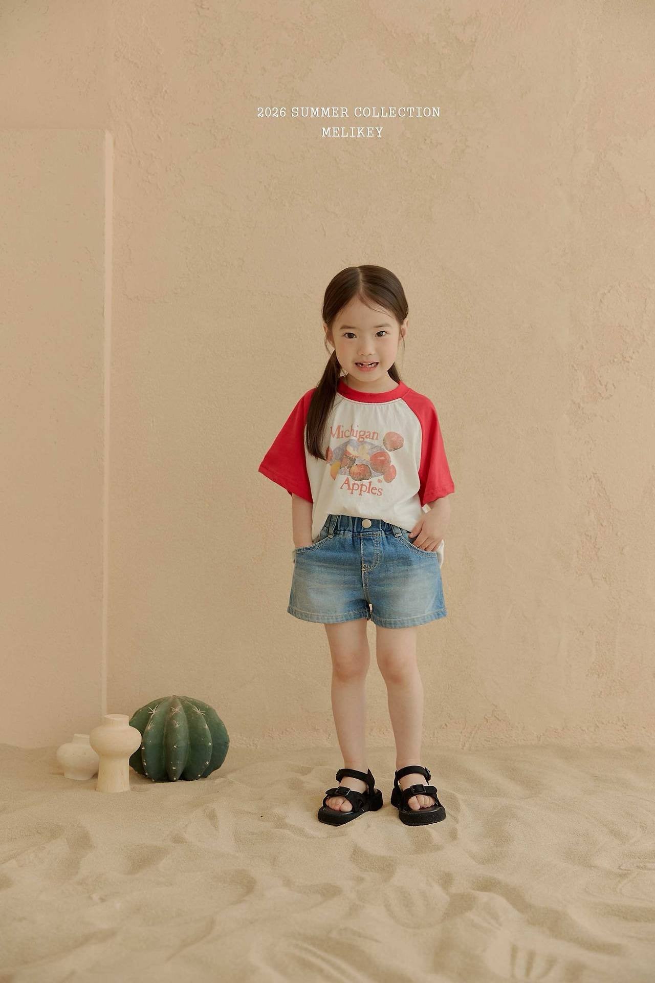［Melikey］Brush denim short pants