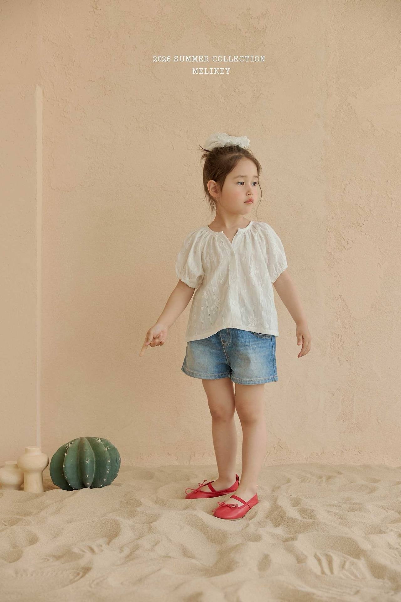［Melikey］Brush denim short pants