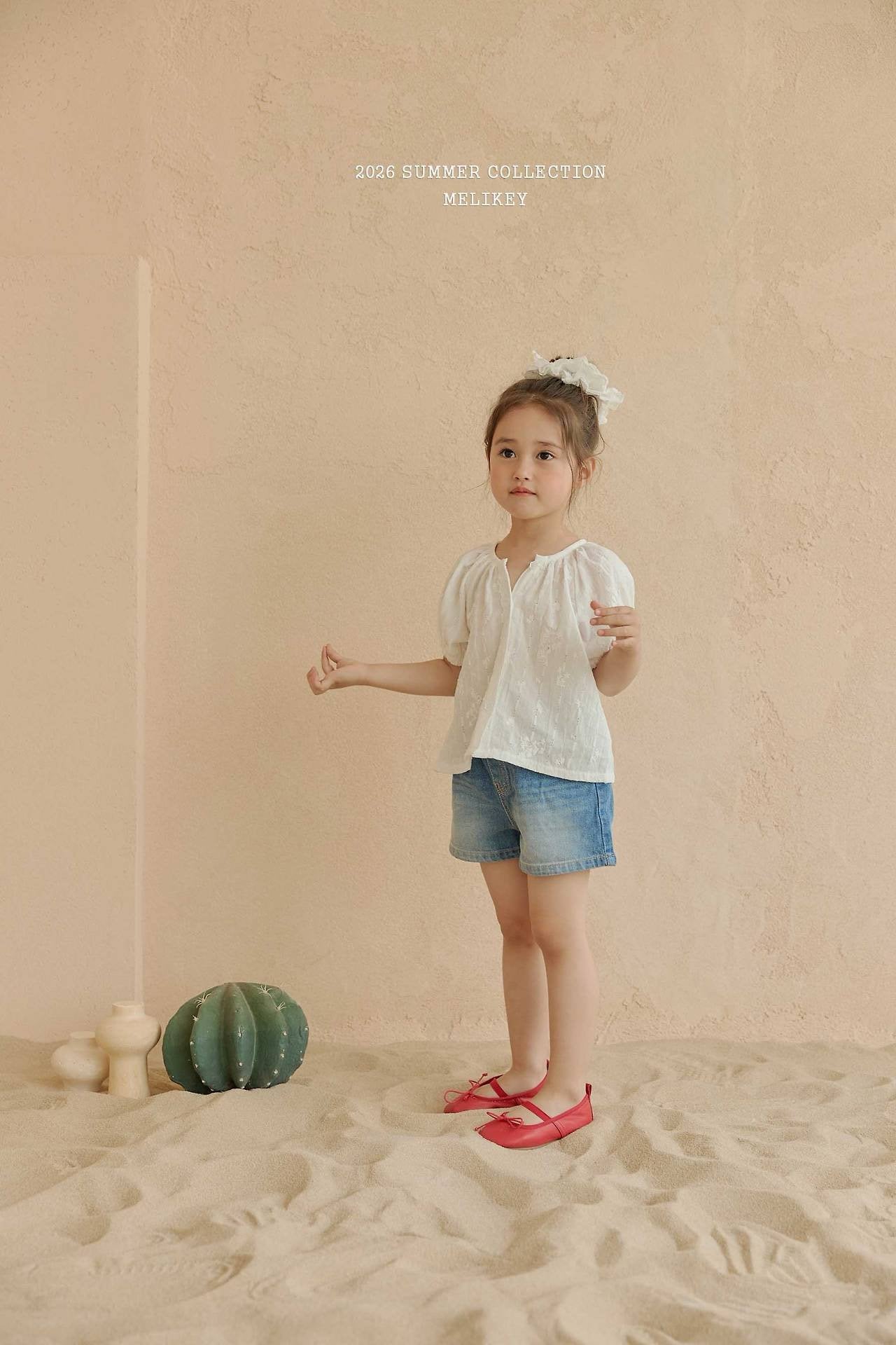 ［Melikey］Brush denim short pants