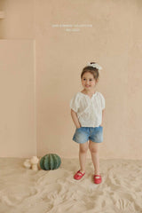 ［Melikey］Brush denim short pants