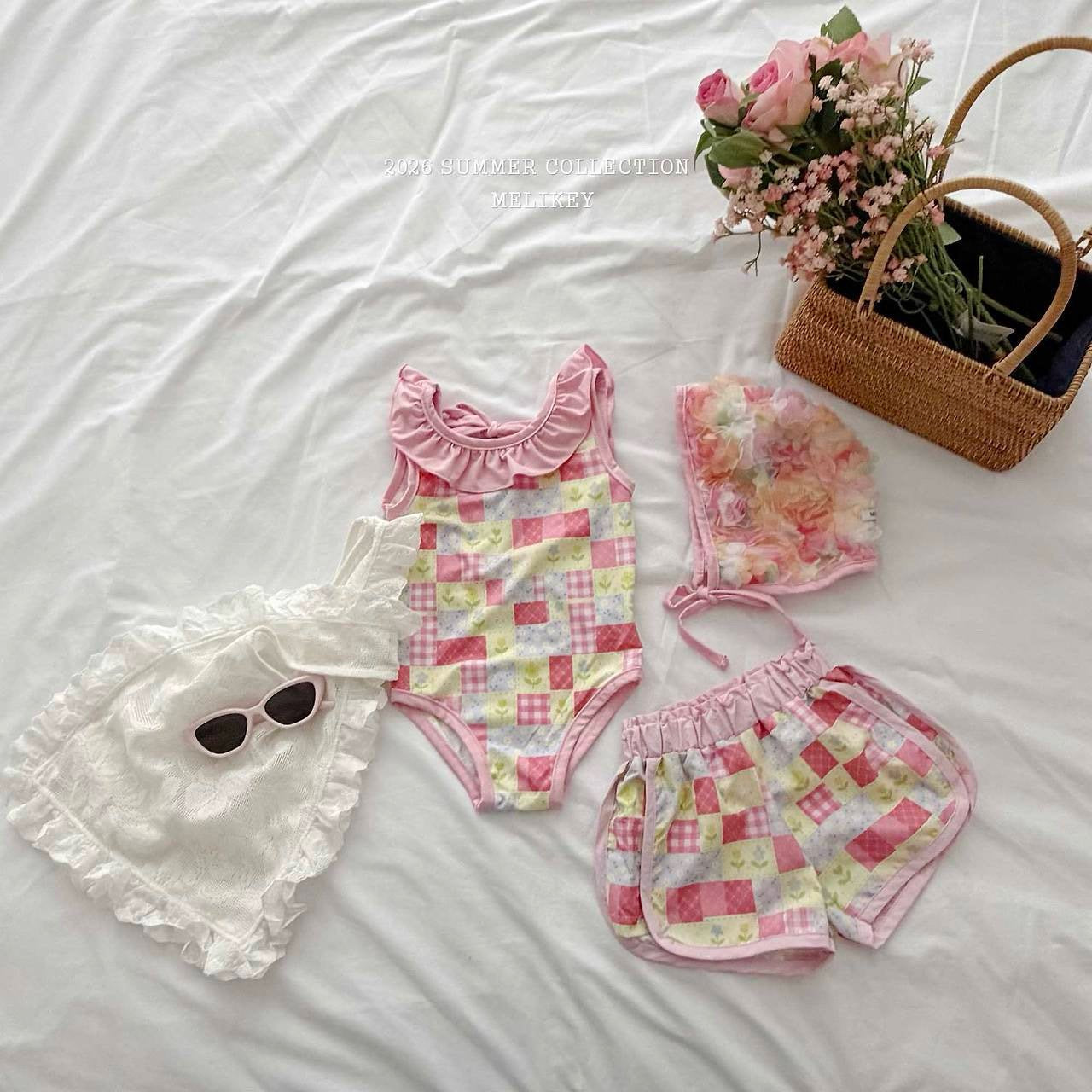 ［Melikey］Garden frill swim wear
