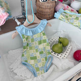 ［Melikey］Garden frill swim wear