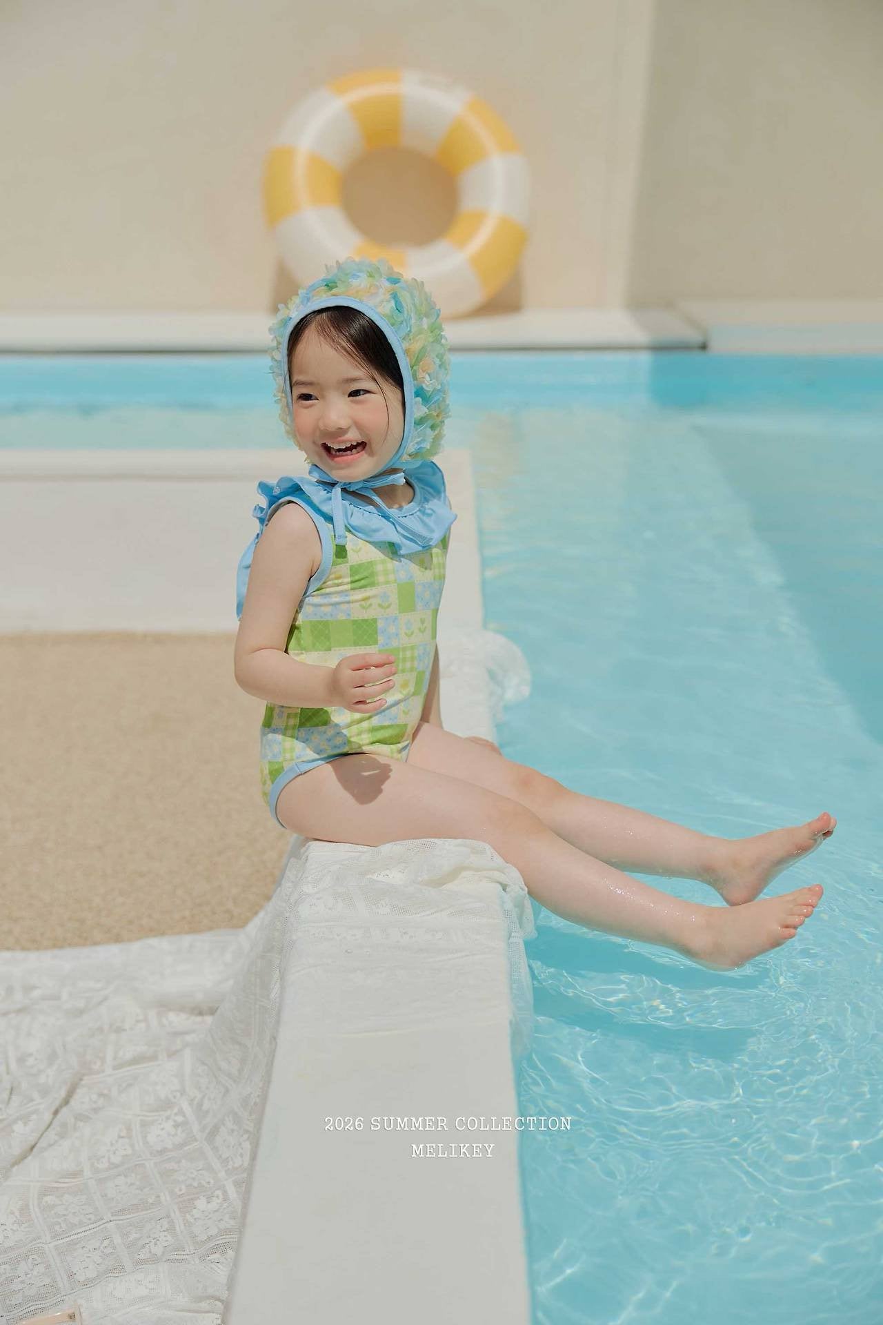 ［Melikey］Garden frill swim wear
