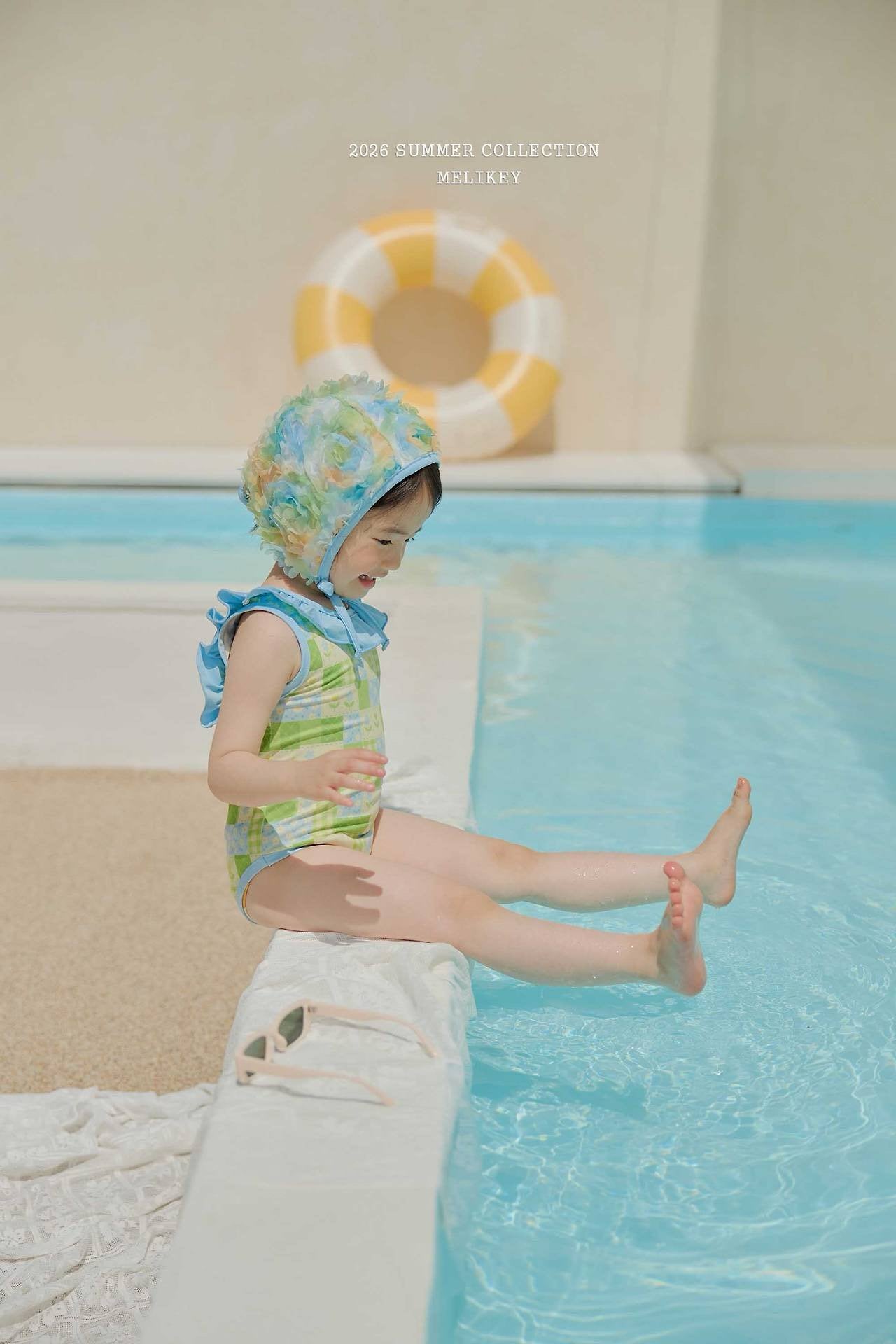 ［Melikey］Garden frill swim wear