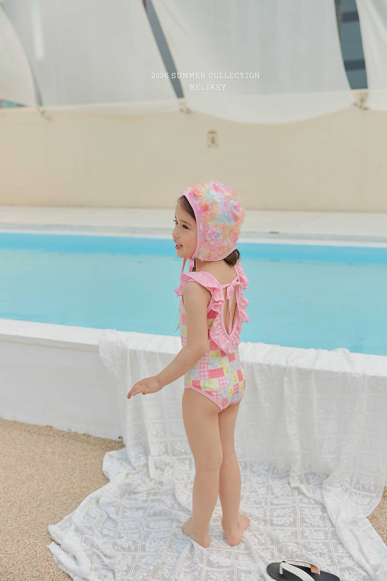 ［Melikey］Garden frill swim wear