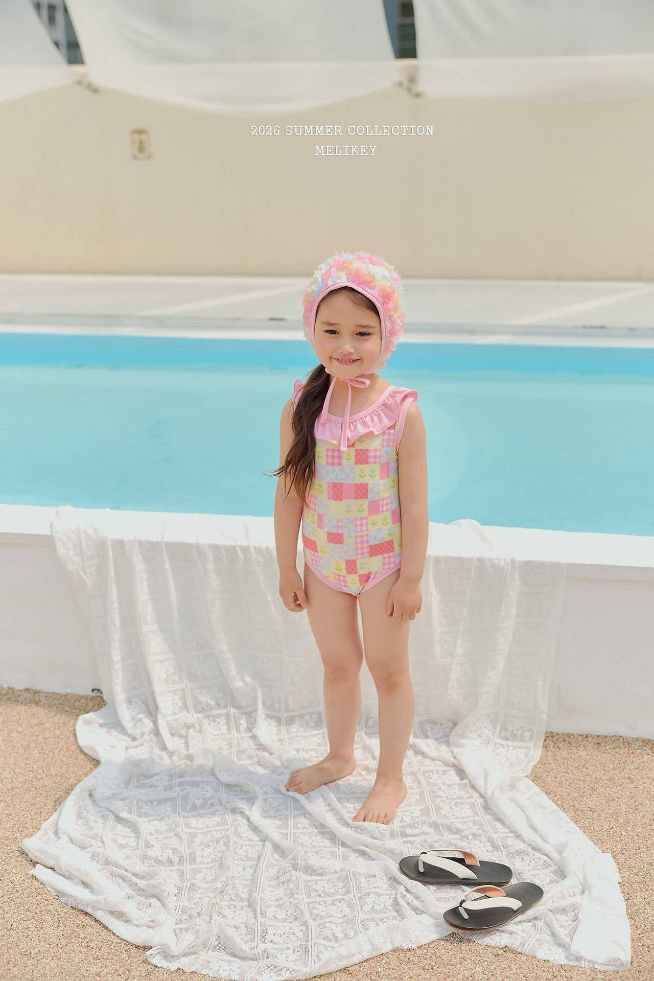 ［Melikey］Garden frill swim wear