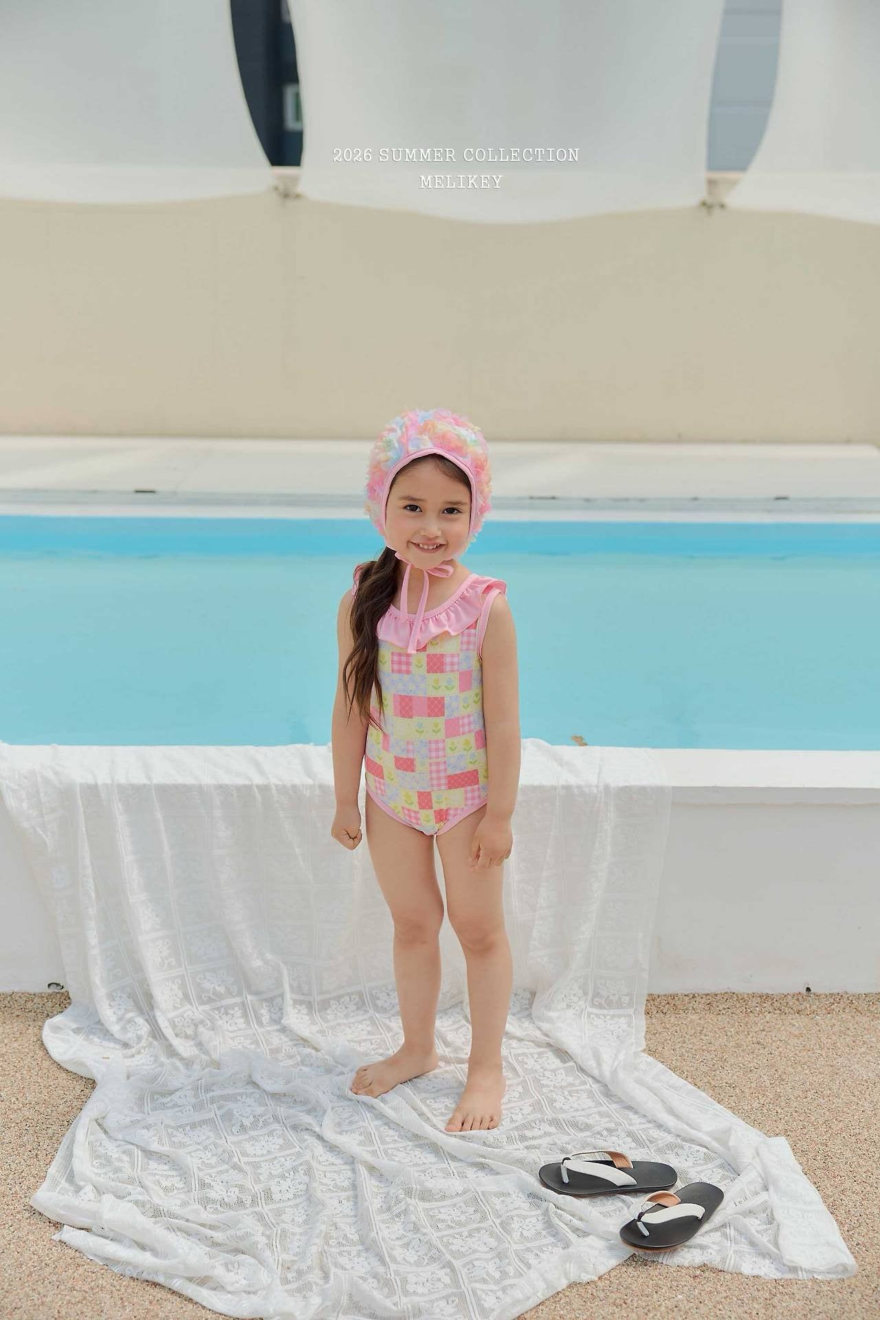 ［Melikey］Garden frill swim wear