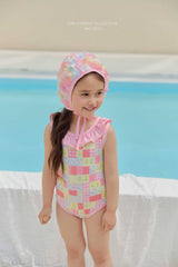 ［Melikey］Garden frill swim wear
