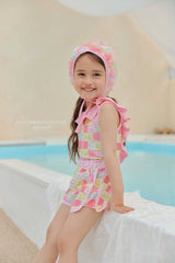 ［Melikey］Garden frill swim wear