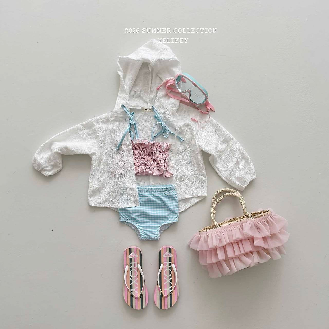 ［Melikey］Lilly check swim wear set