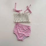 ［Melikey］Lilly check swim wear set