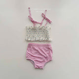 ［Melikey］Lilly check swim wear set