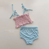 ［Melikey］Lilly check swim wear set