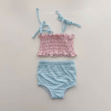 ［Melikey］Lilly check swim wear set