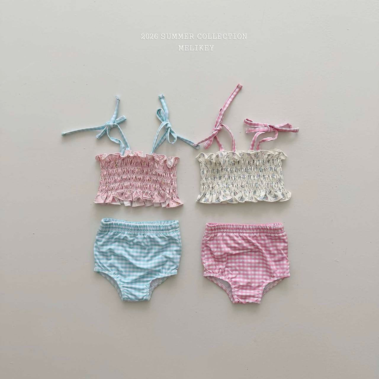 ［Melikey］Lilly check swim wear set