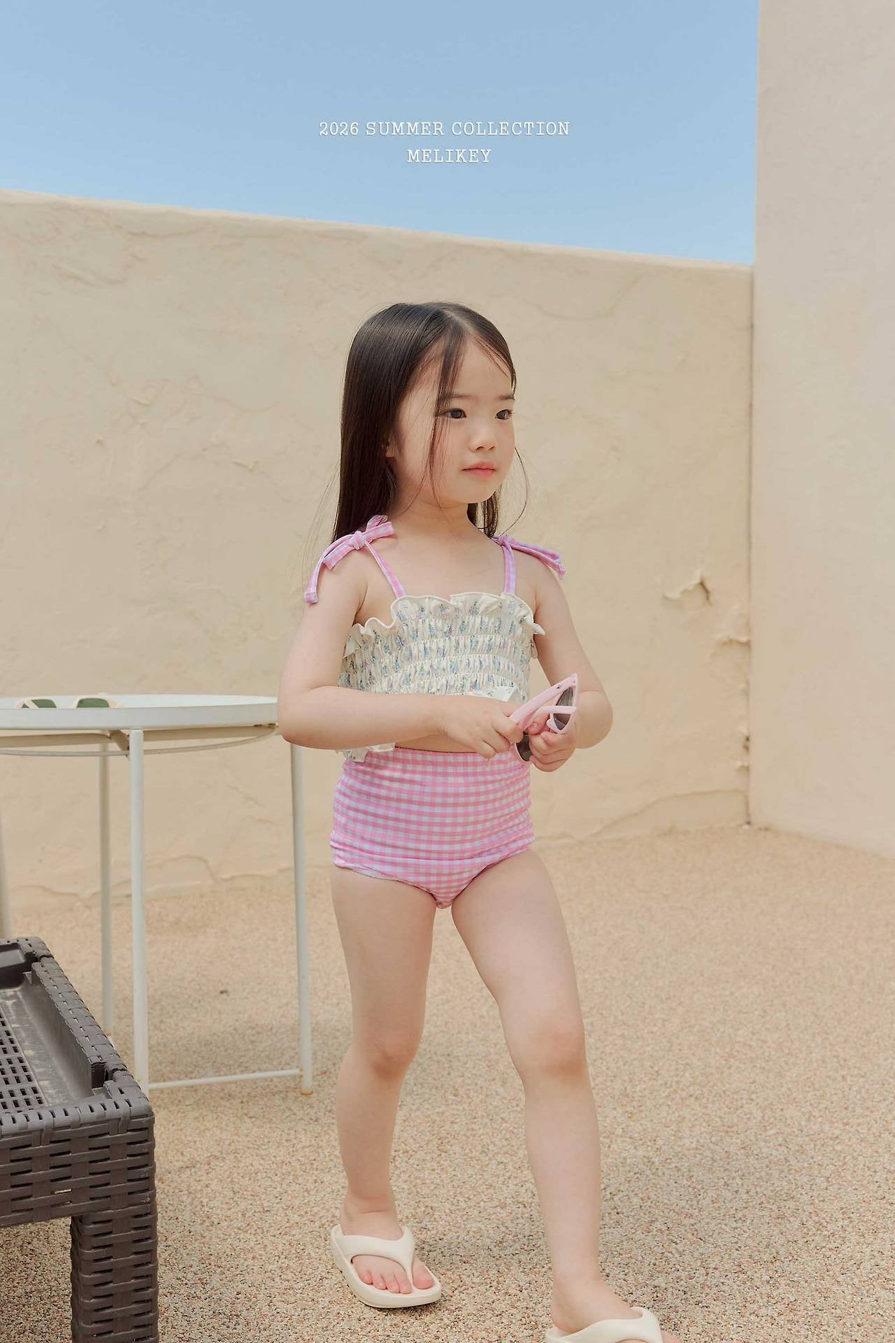 ［Melikey］Lilly check swim wear set