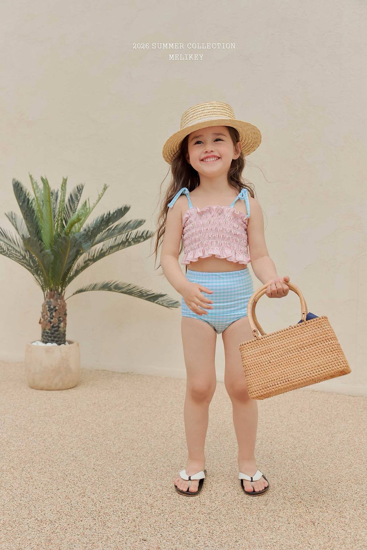 ［Melikey］Lilly check swim wear set