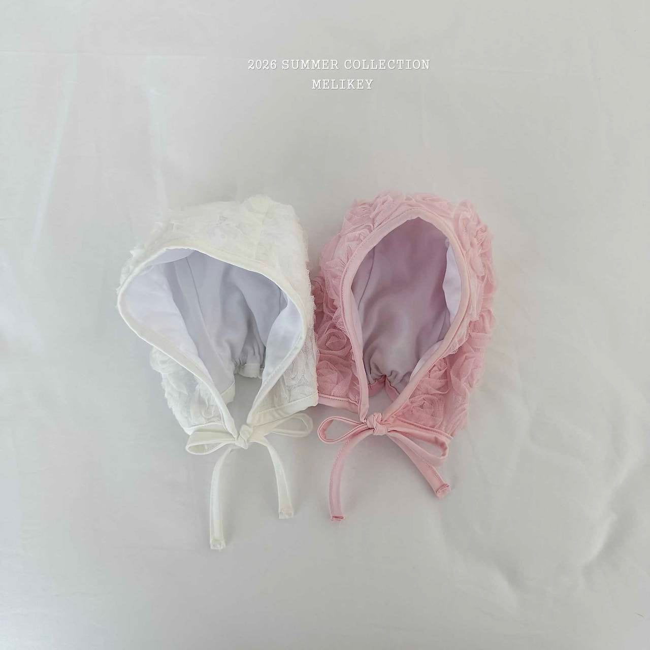 ［Melikey］Rose lace swim hat