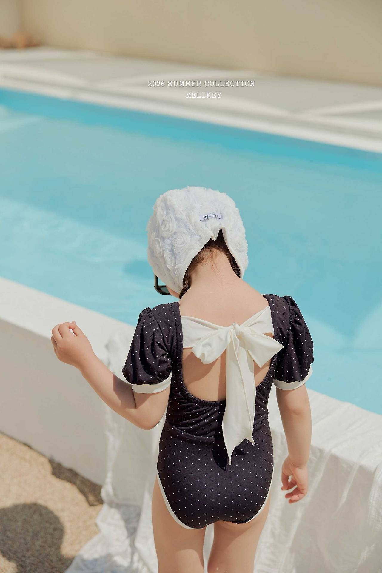 ［Melikey］Rose lace swim hat