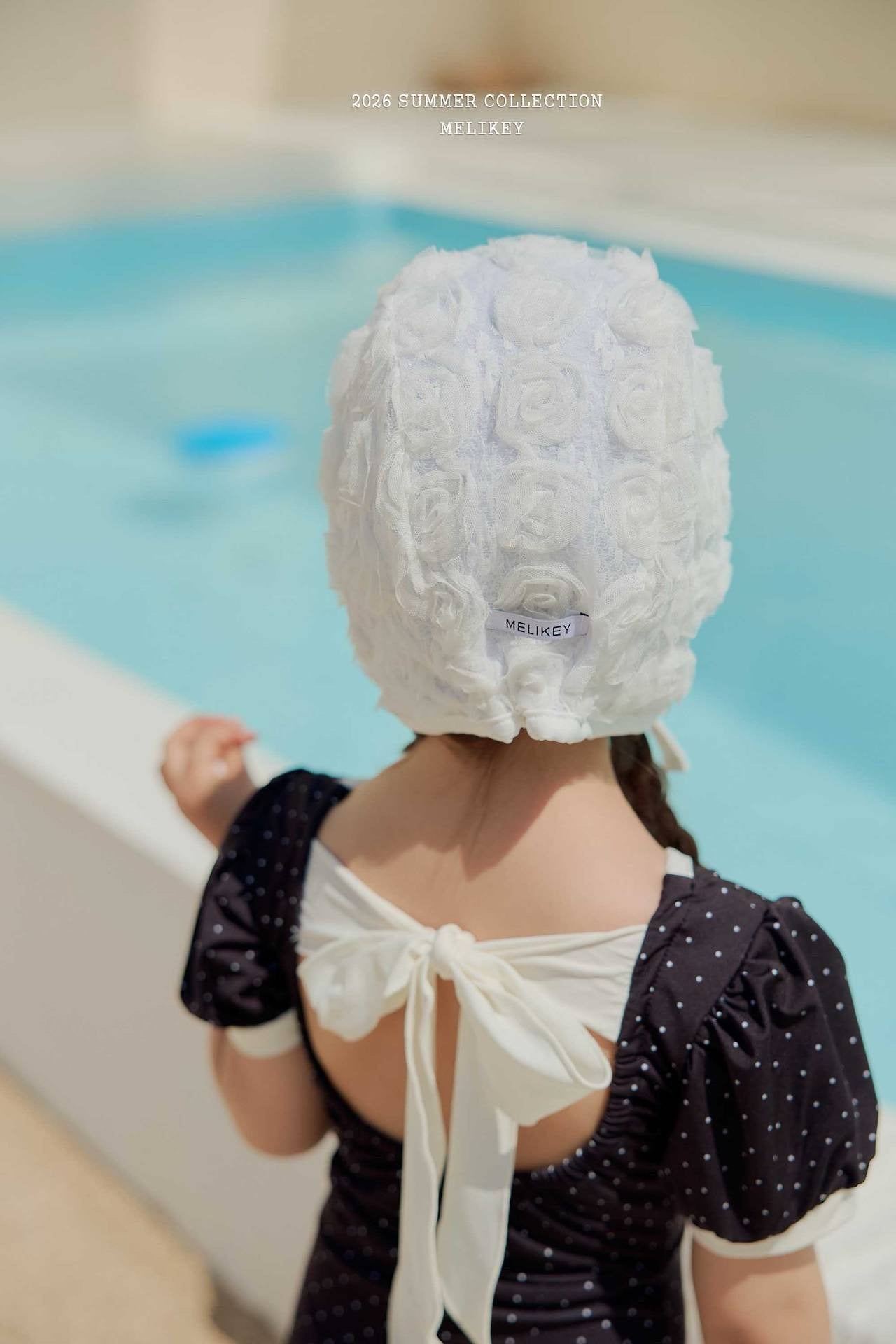 ［Melikey］Rose lace swim hat