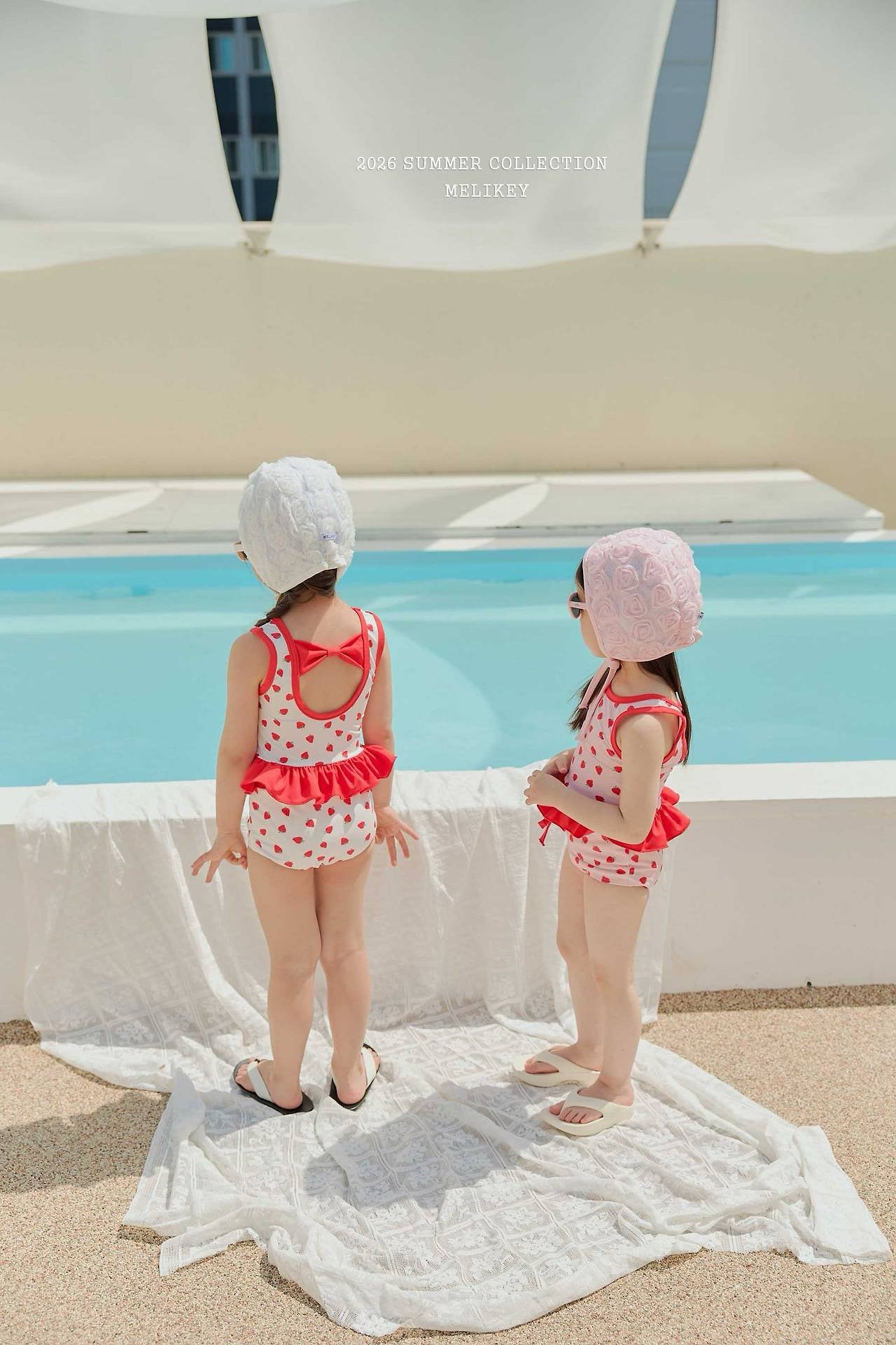 ［Melikey］Rose lace swim hat