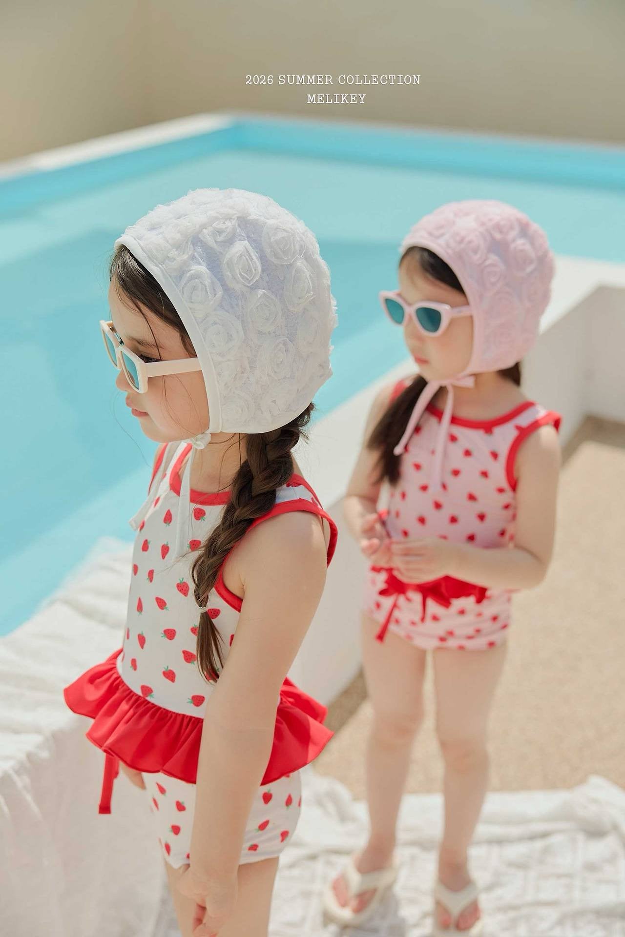 ［Melikey］Rose lace swim hat