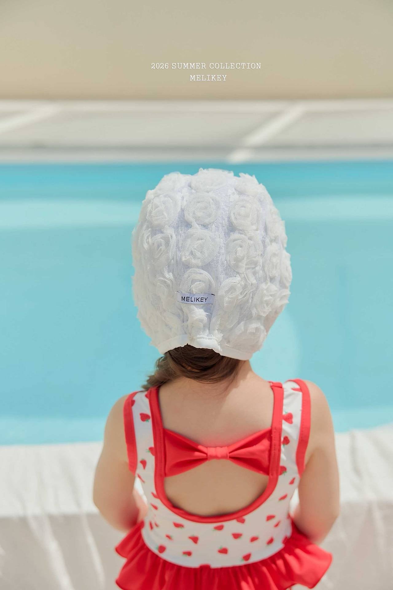 ［Melikey］Rose lace swim hat