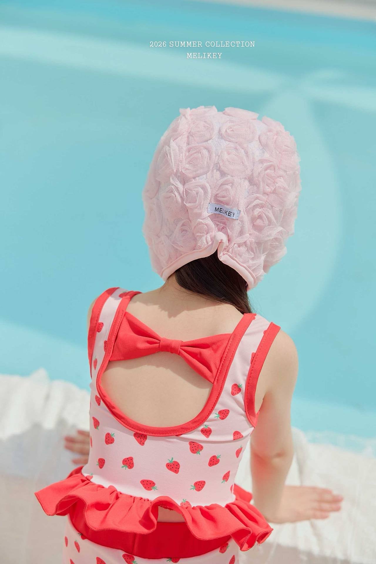 ［Melikey］Rose lace swim hat